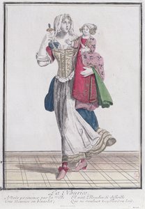 Une nourrice avec un enfant - Nicolas Bonnart